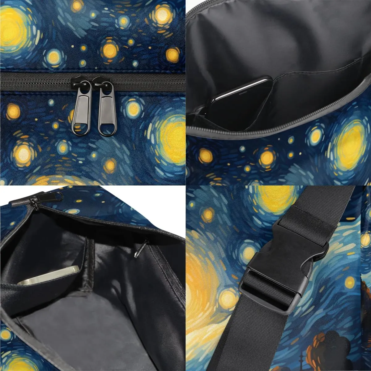Gym Bags for Men 14.8 Inch Lightweight Carry On Bags for Airplanes Waterproof Duffle Bag for Travel, Abstract-Printings Exquisite