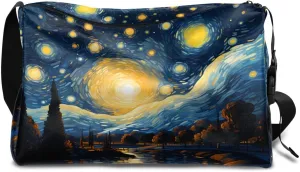 Gym Bags for Men 14.8 Inch Lightweight Carry On Bags for Airplanes Waterproof Duffle Bag for Travel, Abstract-Printings Exquisite