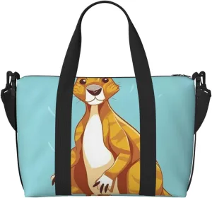 Gym Bags Small Cartoon Kangaroo Zoo Duffel Bag Overnight Bag with Shoe Compartment Carryon Bag for Men Women