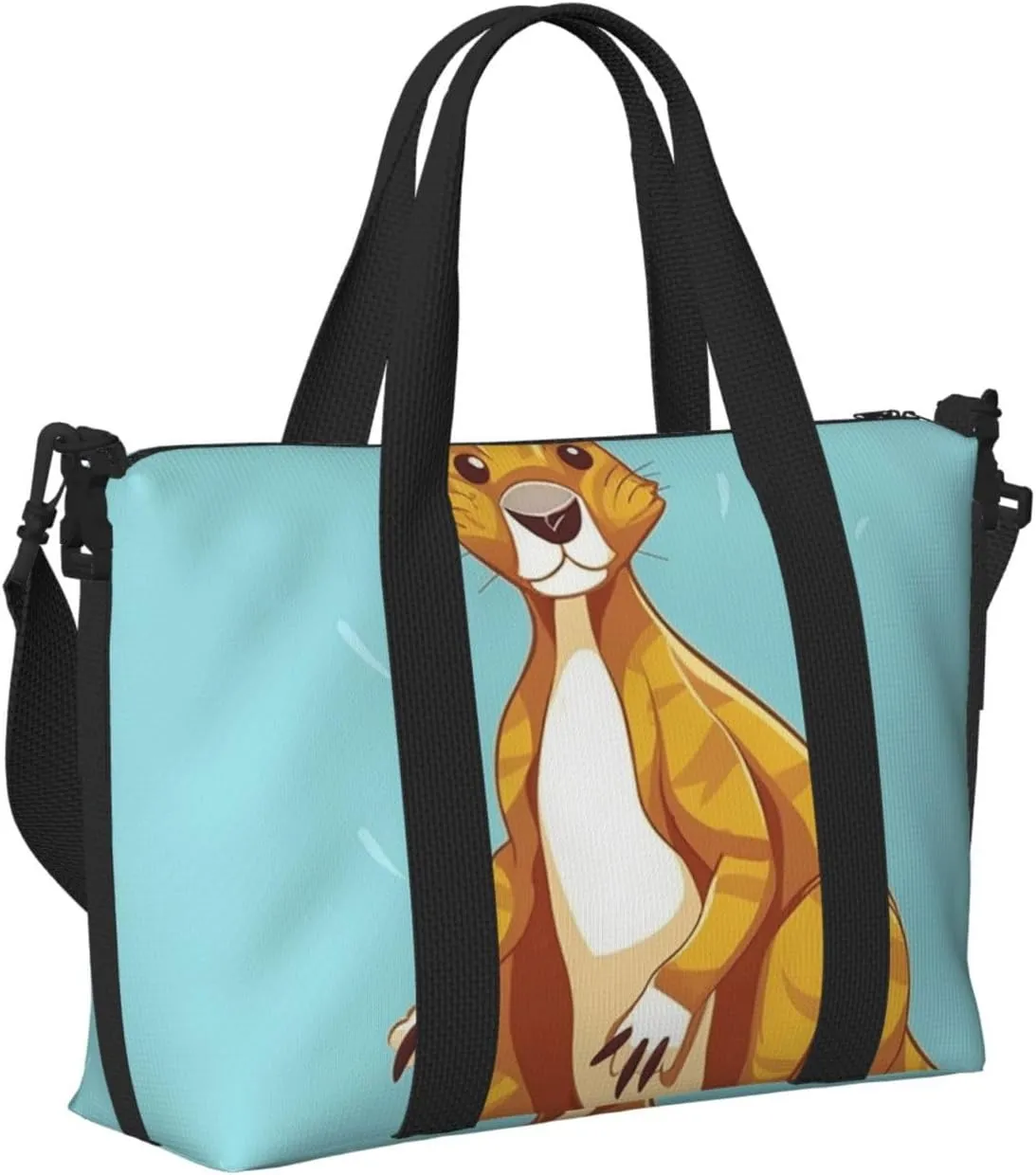 Gym Bags Small Cartoon Kangaroo Zoo Duffel Bag Overnight Bag with Shoe Compartment Carryon Bag for Men Women