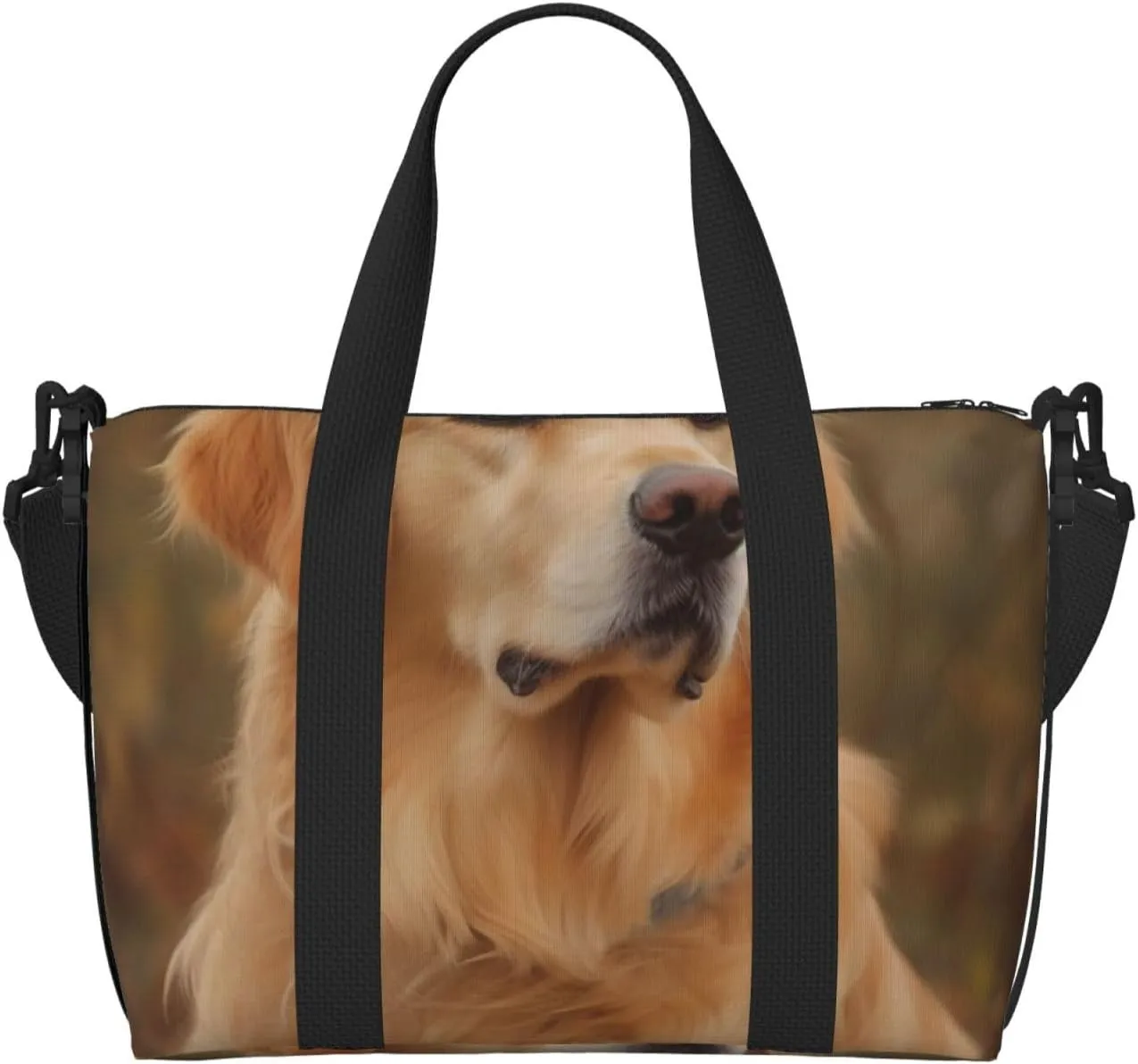 Gym Bags Small Golden retriever Duffel Bag Overnight Bag with Shoe Compartment Carryon Bag for Men Women