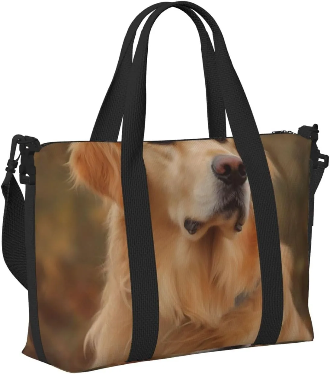 Gym Bags Small Golden retriever Duffel Bag Overnight Bag with Shoe Compartment Carryon Bag for Men Women