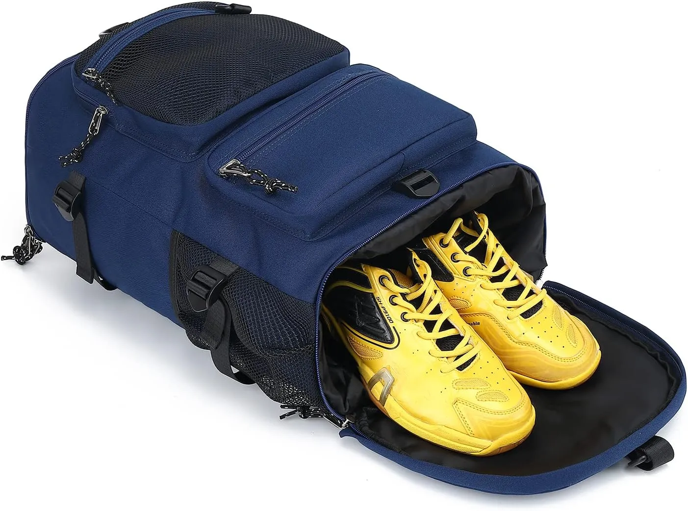 Gym Duffle Bag Backpack 4-Way Waterproof with Shoes Compartment for travel Sport Hiking laptop (dark blue) XL