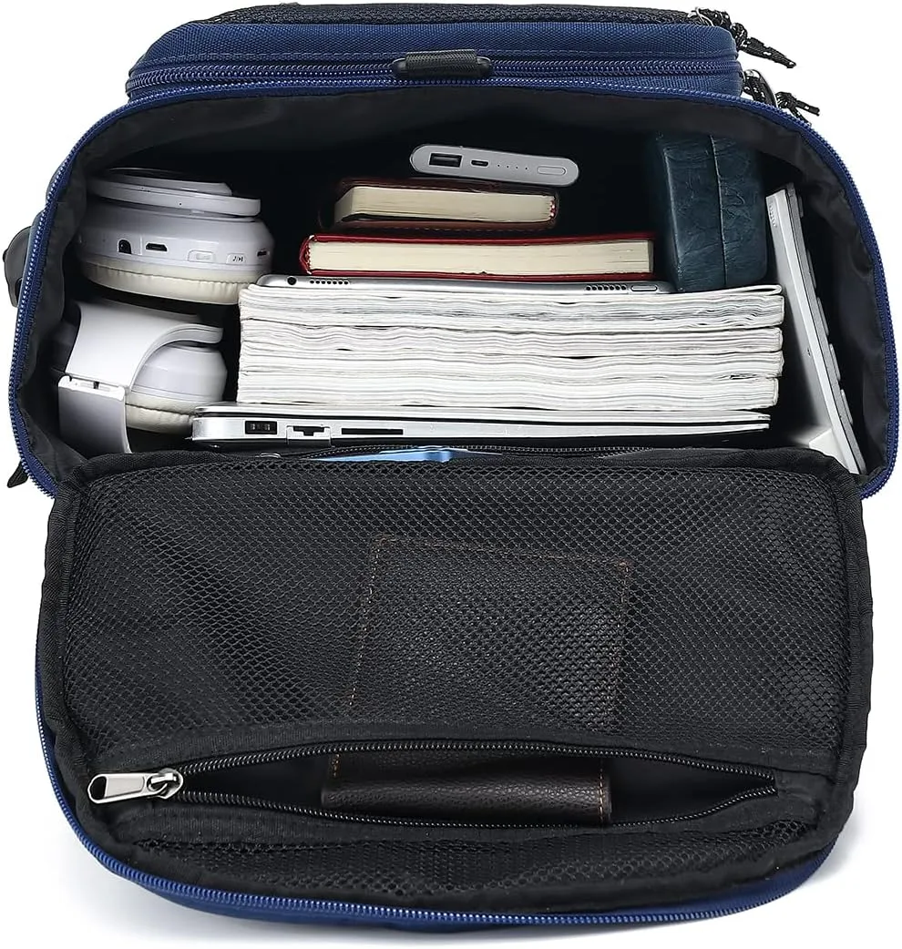 Gym Duffle Bag Backpack 4-Way Waterproof with Shoes Compartment for travel Sport Hiking laptop (dark blue) XL