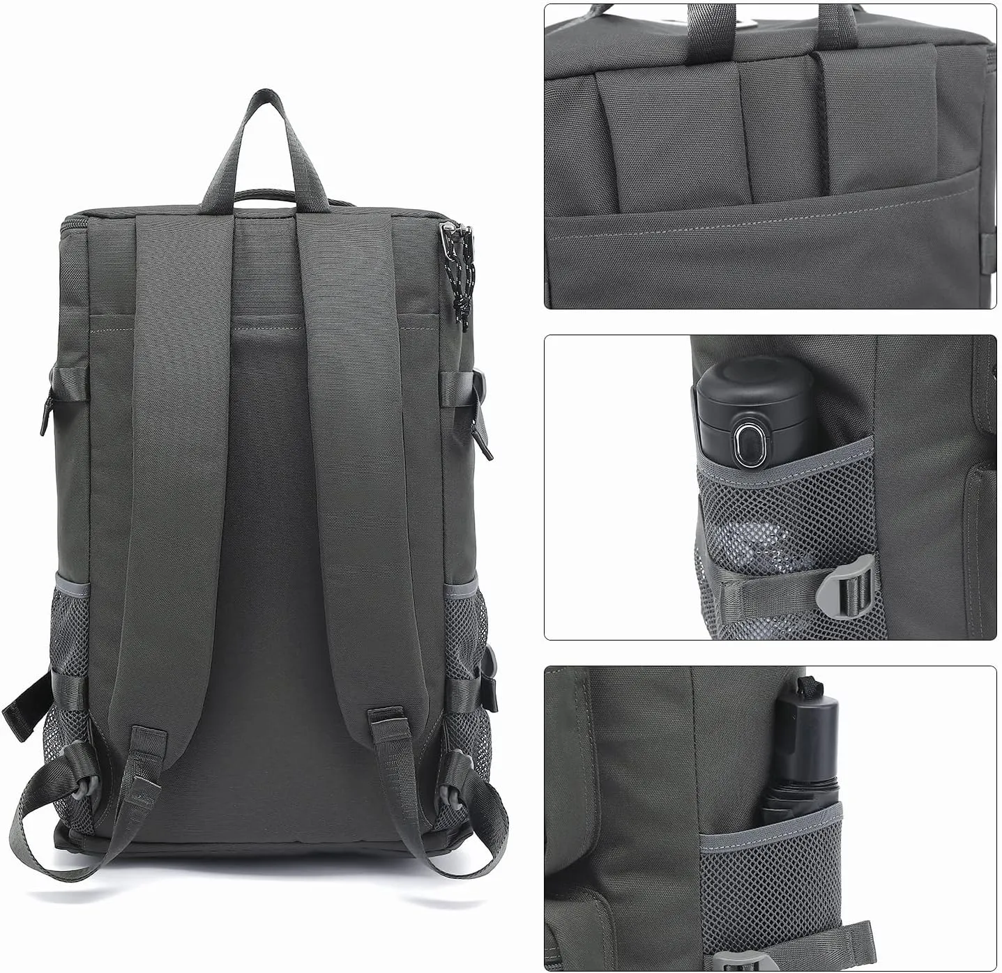 Gym Duffle Bag Backpack 4-Way Waterproof with Shoes Compartment for travel Sport Hiking laptop (gray) XL