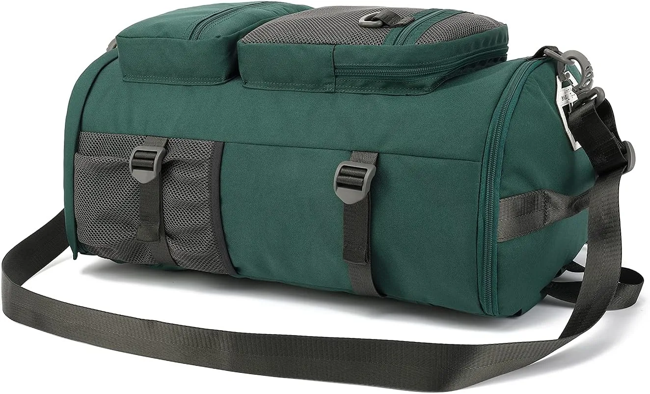 Gym Duffle Bag Backpack 4-Way Waterproof with Shoes Compartment for travel Sport Hiking laptop (Green) XL
