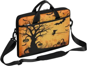 Halloween Lattice Lightweight Laptop Bag Case 13-15 Inch Computer Briefcase Bag for Women Men Notebook Shoulder Bag