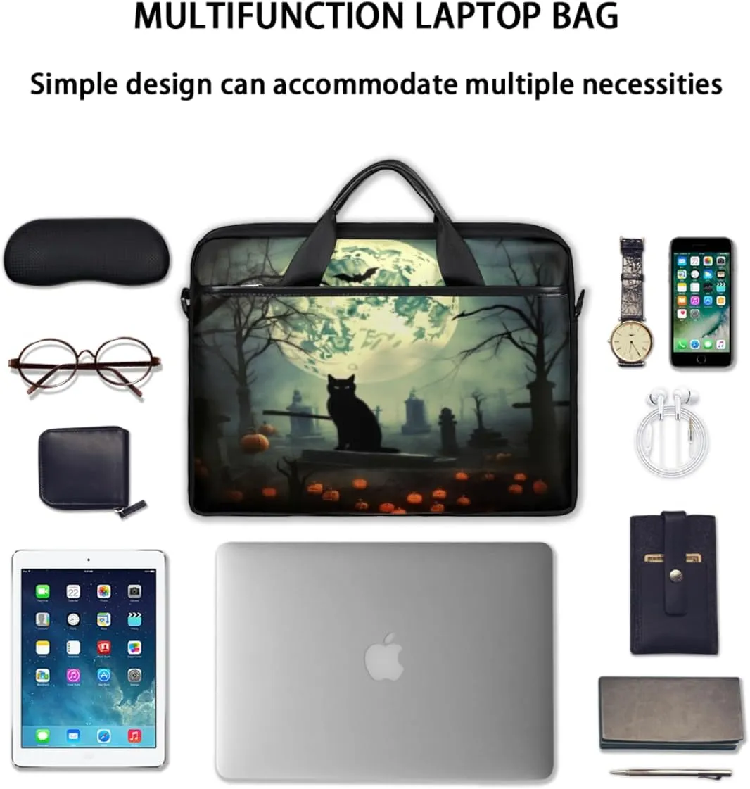 Halloween Lattice Lightweight Laptop Bag Case 13-15 Inch Computer Briefcase Bag for Women Men Notebook Shoulder Bag