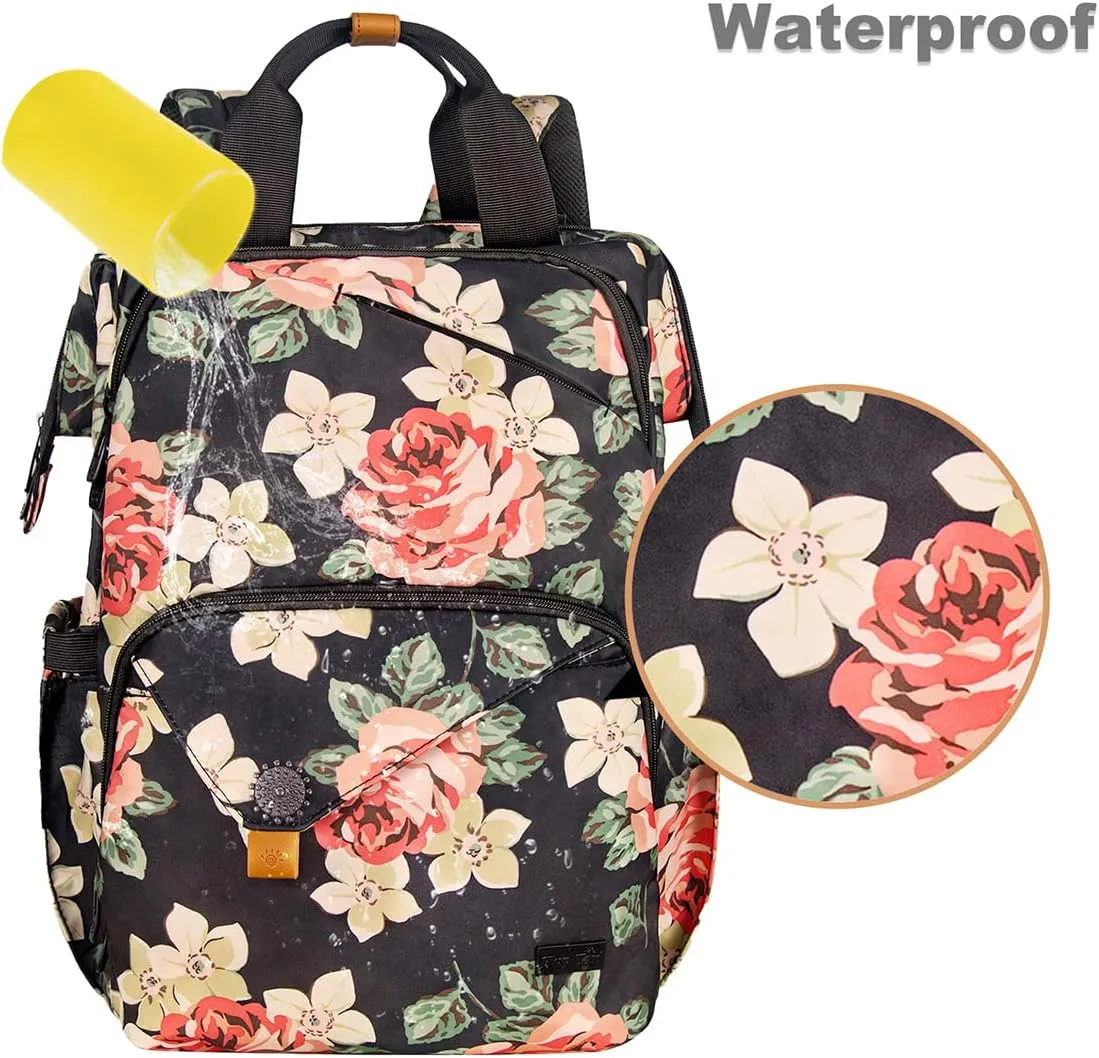 Hap Tim Carry on Backpack for Travel, Womens Laptop Backpack, Travel Backpack for Women, Work bag, Nurse Backpack, Nurses Week Gifts for Women（7651-BF）
