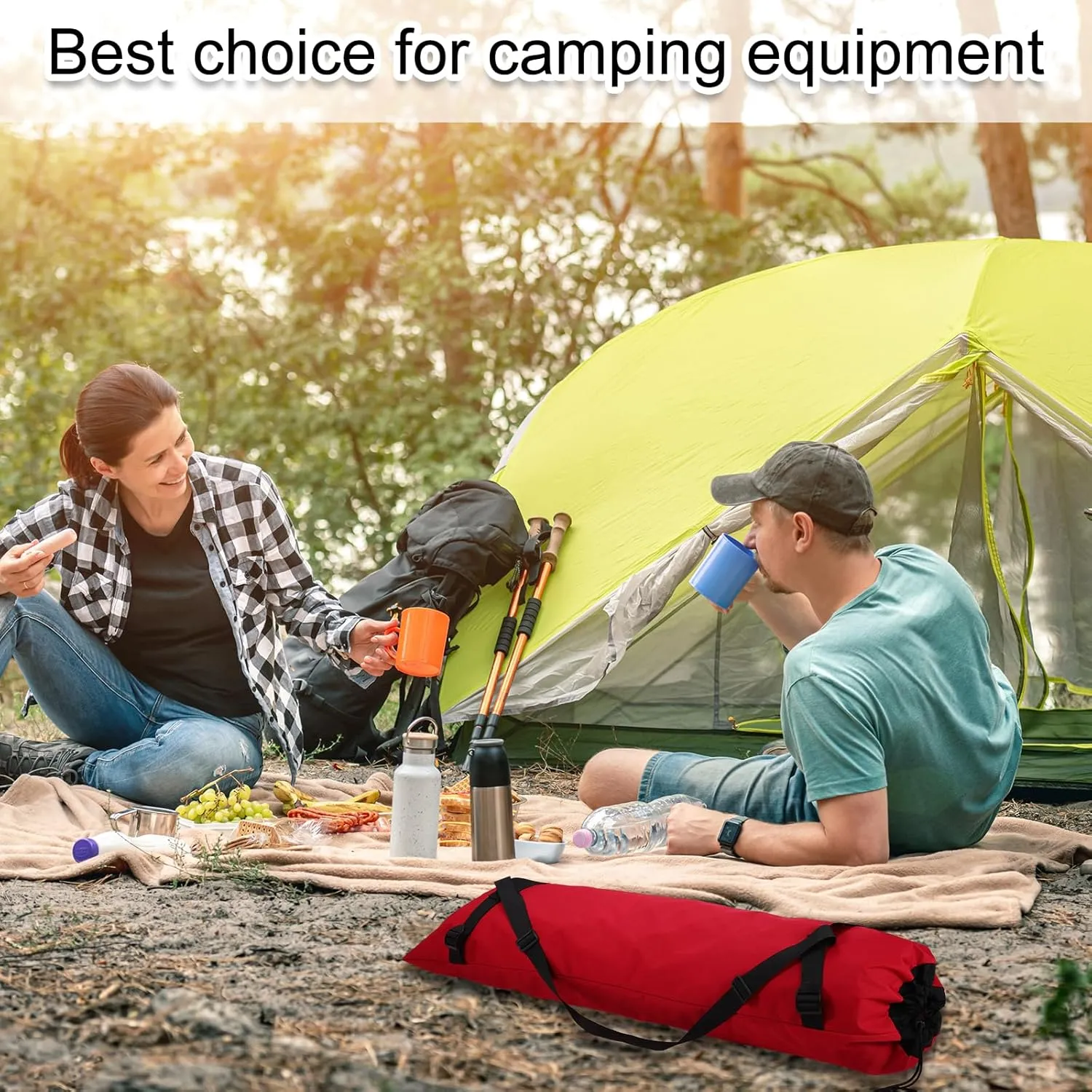 HARFINGTON Camping Chair Replacement Bag 48" Folding Chair Carry Bag Oxford Cloth Storage Tent Bag with Shoulder Strap for Travel Outdoor Camping Sports, Blue