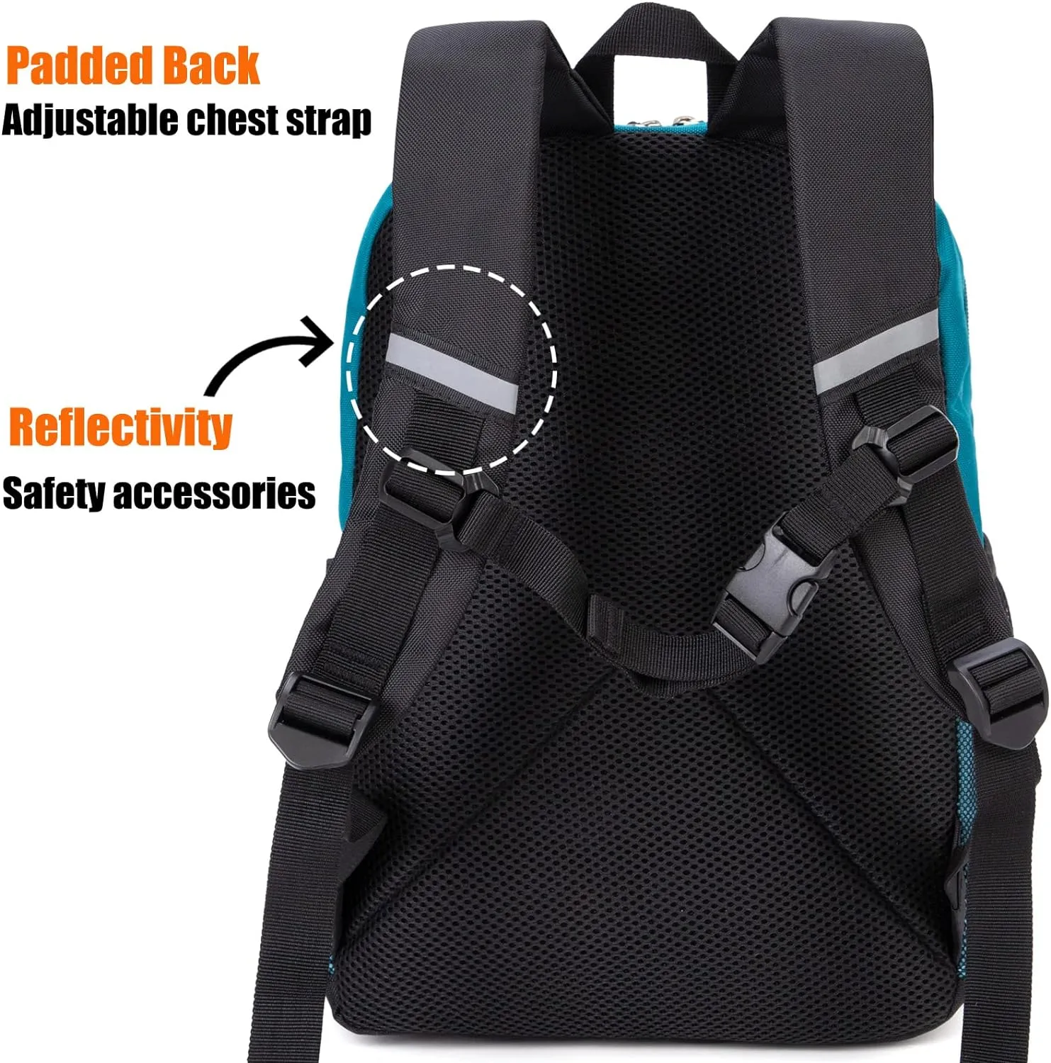 HawLander Little Kids Backpack for Boys Toddler School Bag Fits 3 to 6 years old, 15 inch, Blue Green