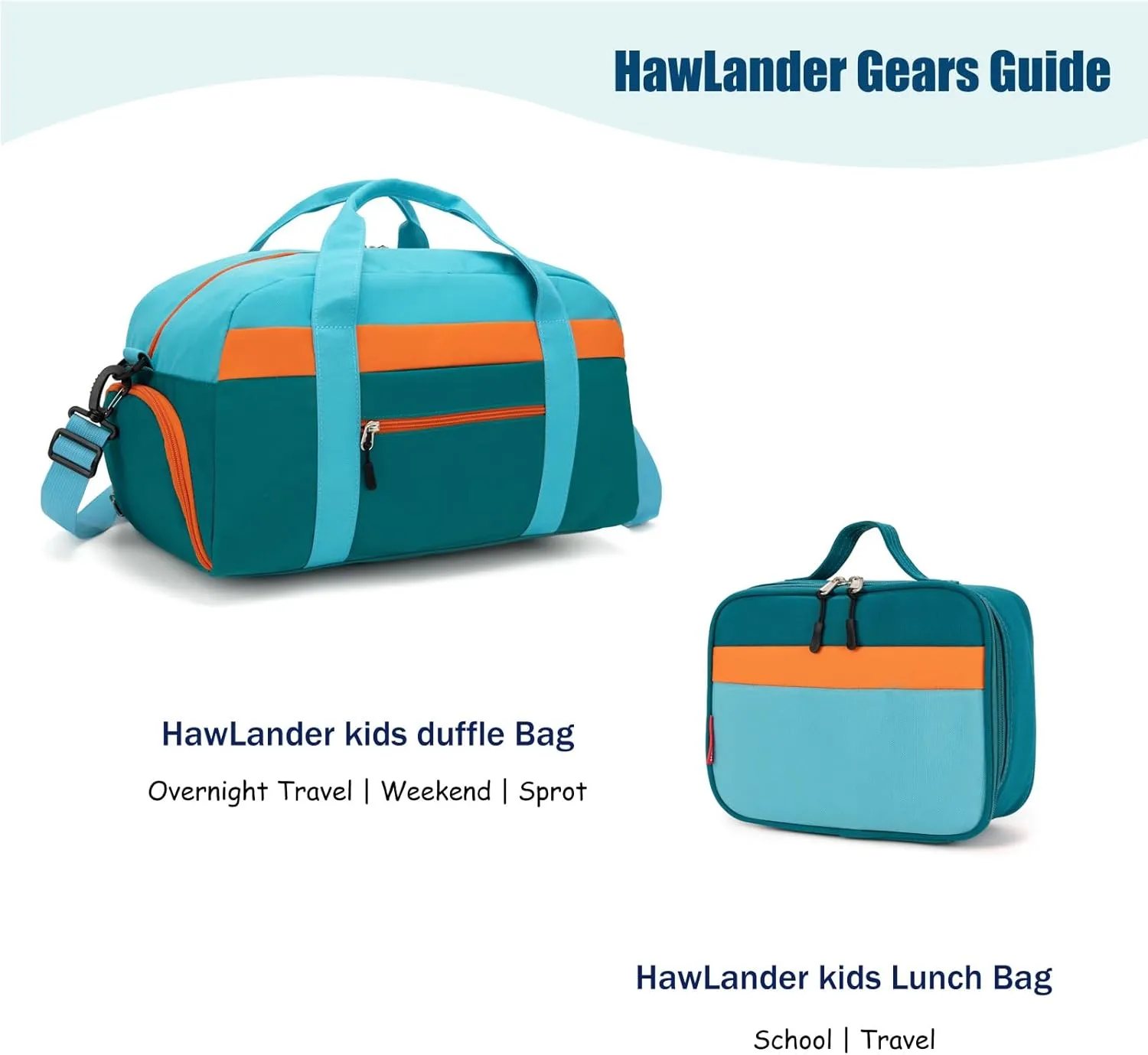 HawLander Little Kids Backpack for Boys Toddler School Bag Fits 3 to 6 years old, 15 inch, Blue Green