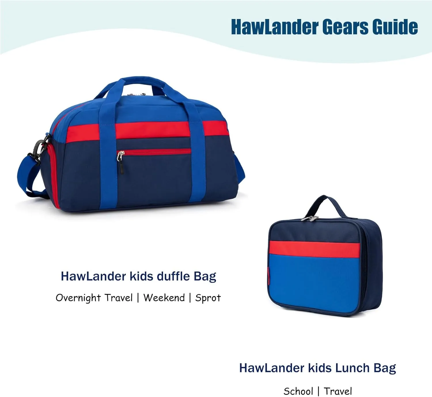 HawLander Little Kids Backpack for Boys Toddler School Bag Fits 3 to 6 years old, 15 inch, Blue
