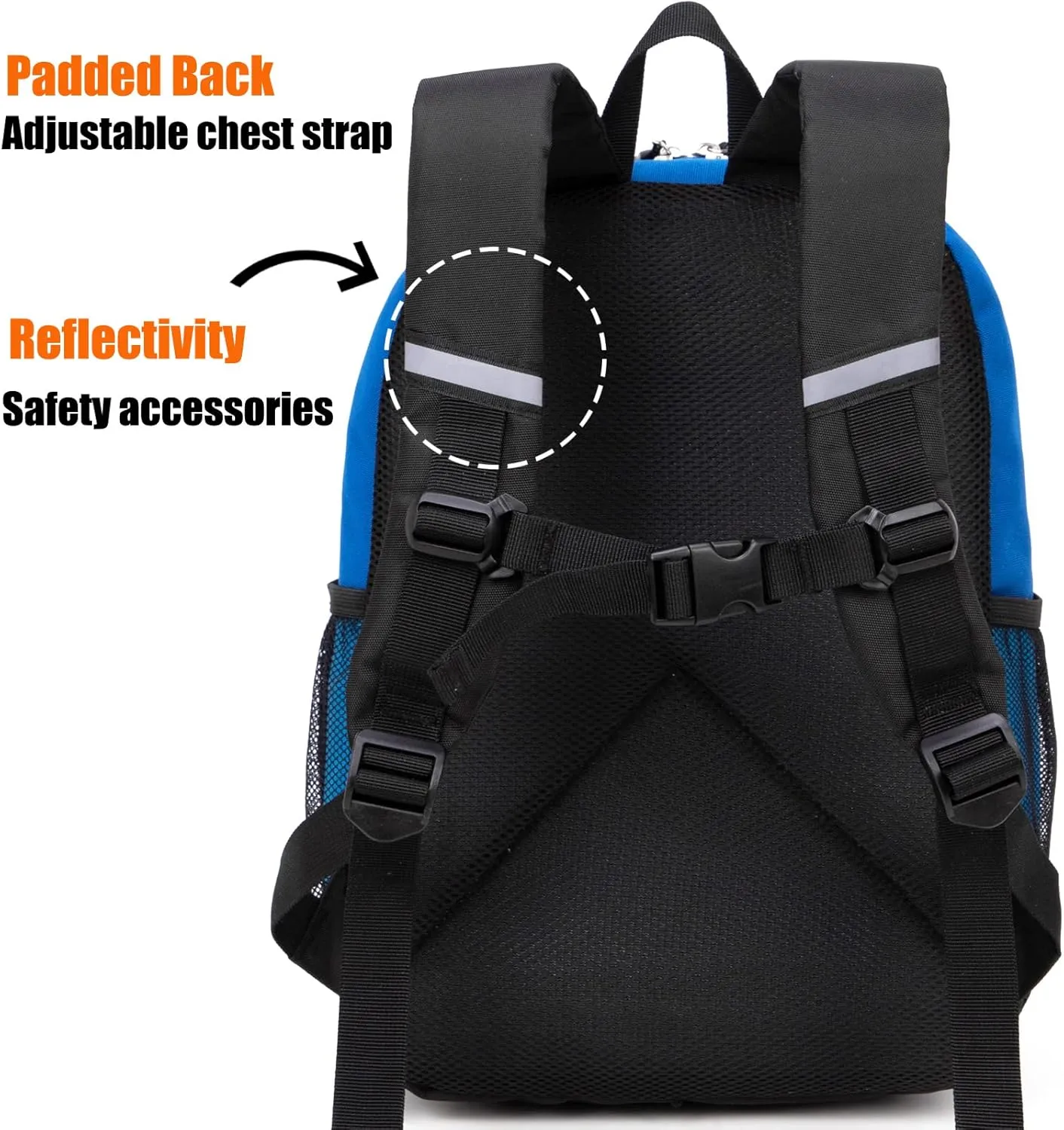 HawLander Little Kids Backpack for Boys Toddler School Bag Fits 3 to 9 years old, 17 inch, Blue