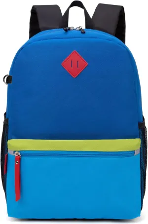 HawLander Little Kids Backpack for Boys Toddler School Bag Fits 3 to 9 years old, 17 inch, Blue