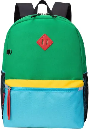 HawLander Little Kids Backpack for Boys Toddler School Bag Fits 3 to 9 years old, 17 inch, Green