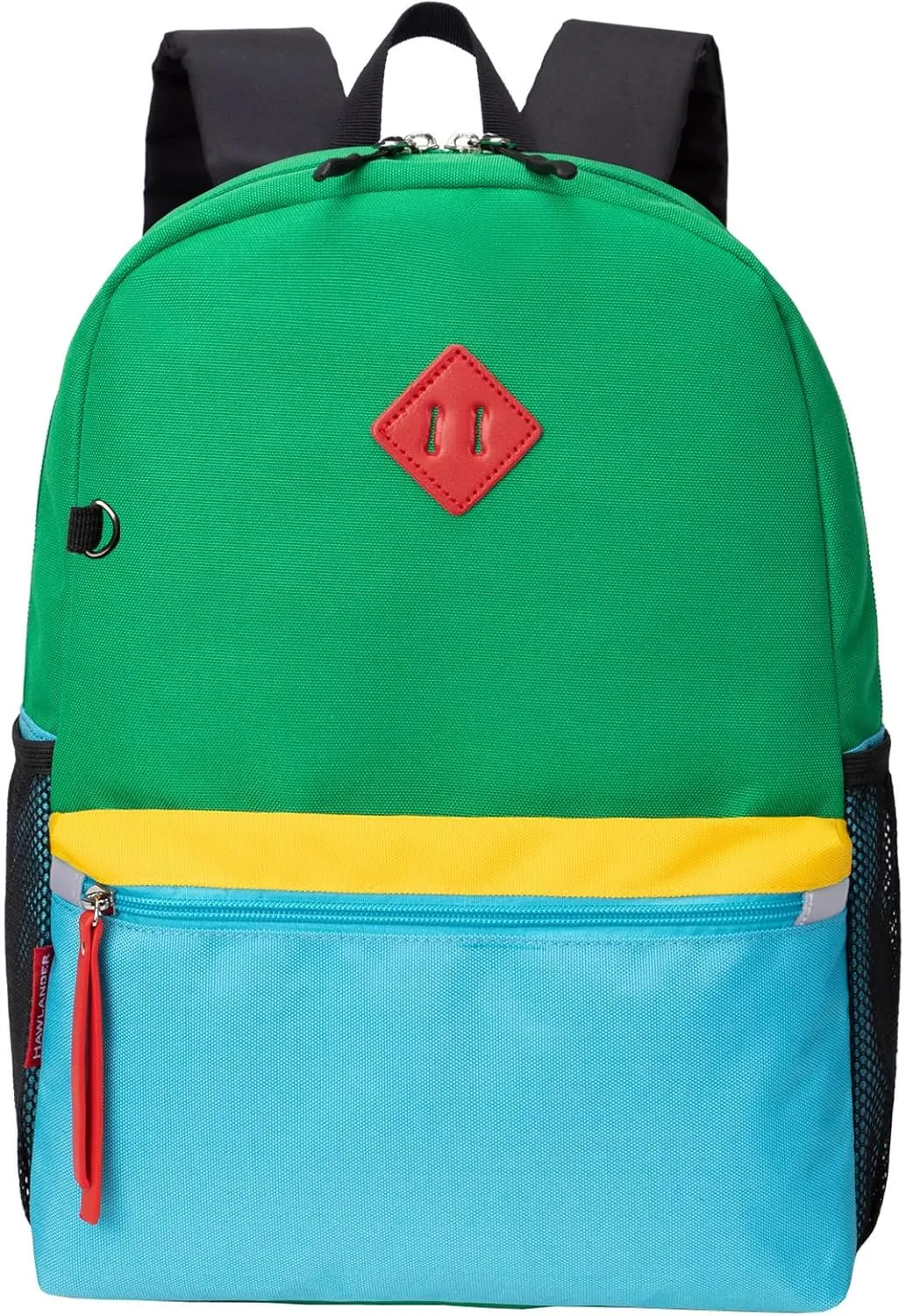 HawLander Little Kids Backpack for Boys Toddler School Bag Fits 3 to 9 years old, 17 inch, Green