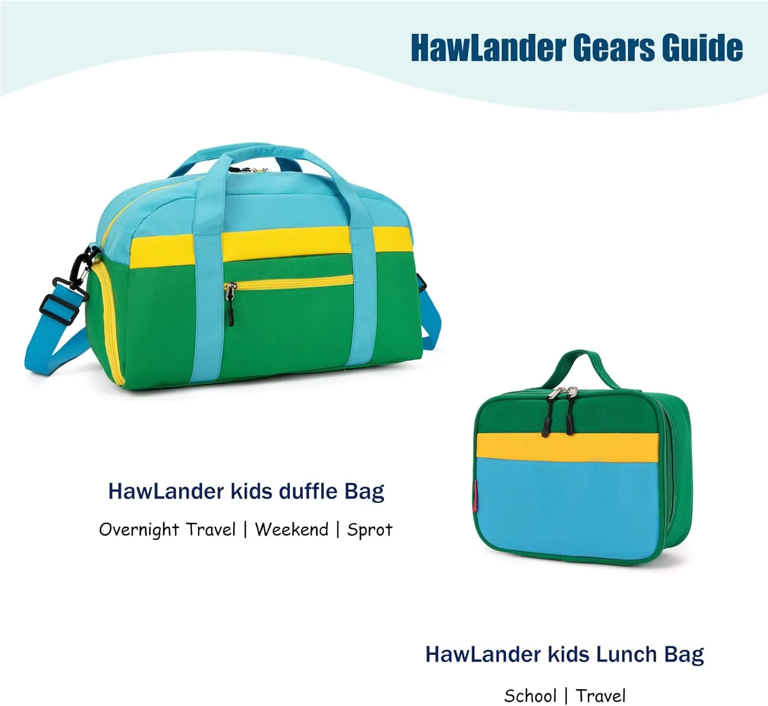 HawLander Little Kids Backpack for Boys Toddler School Bag Fits 3 to 9 years old, 17 inch, Green