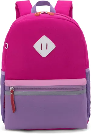 HawLander Little Kids Backpack for Girls Toddler School Bag Fits 3 to 6 years old, 15 inch, Purple