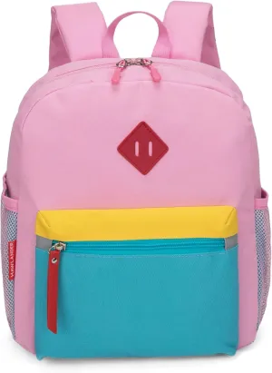 HawLander Preschool Backpack for Toddler Girls, Kids School Bag, Ages 3 to 7 years old, Mini, Pink Blue