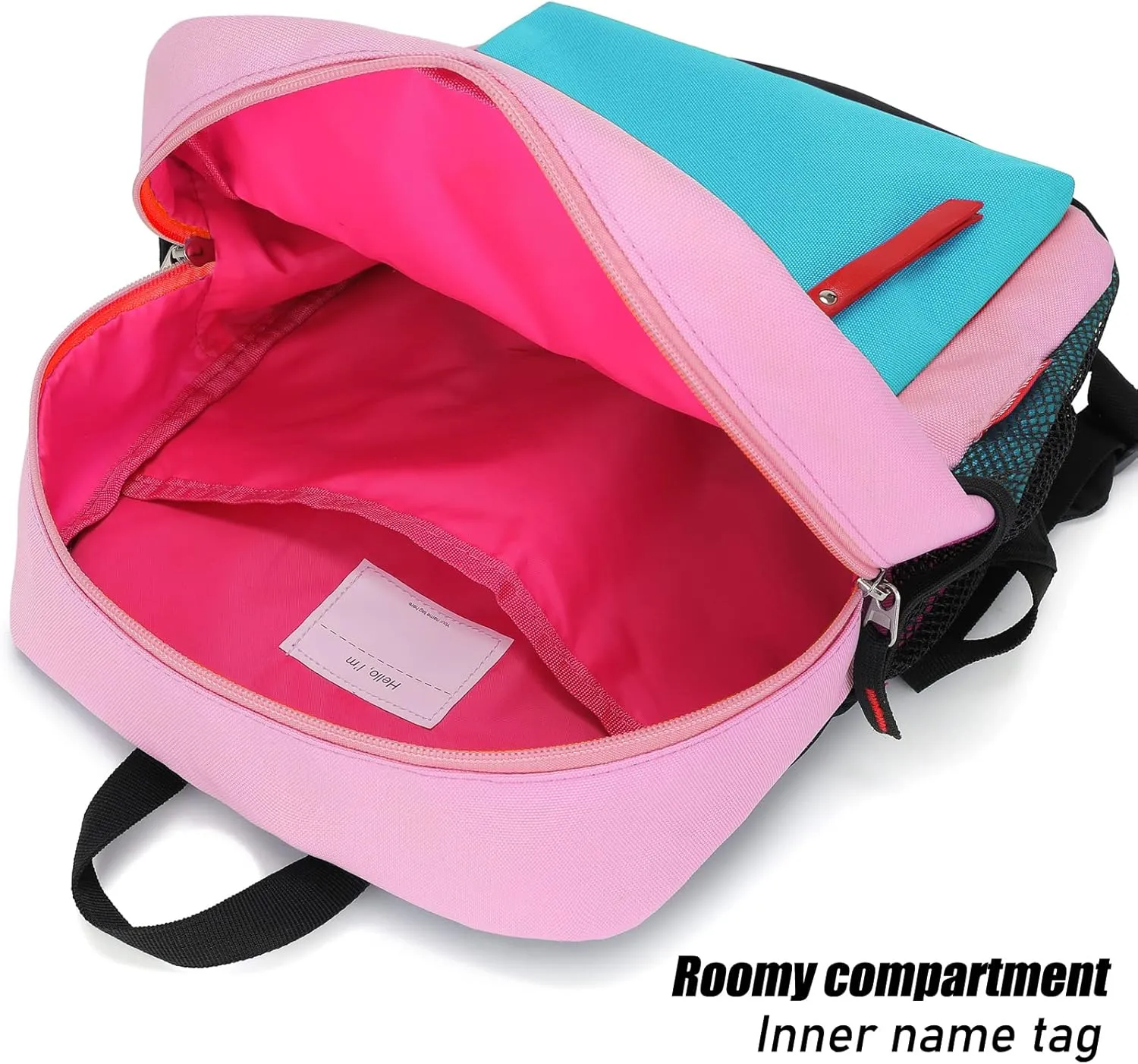 HawLander Preschool Backpack for Toddler Girls, Kids School Bag, Ages 3 to 7 years old, Mini, Pink Blue