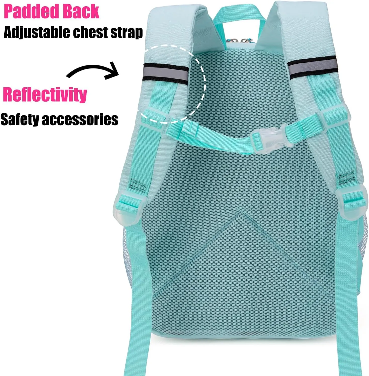 HawLander Preschool Backpack for Toddler Girls, Kids School Bag, Ages 3 to 7 years old, Small, Light Green