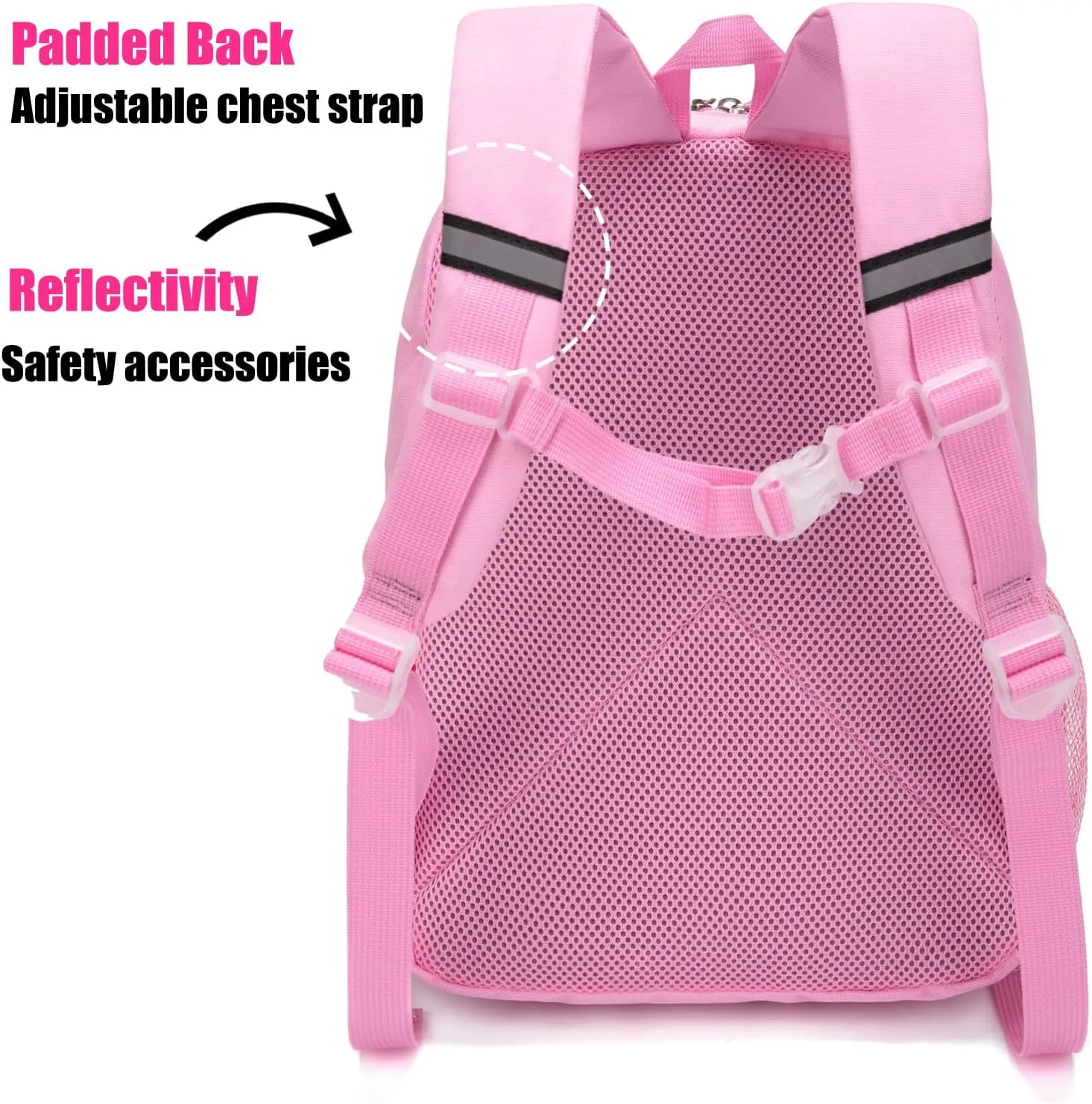 HawLander Preschool Backpack for Toddler Girls, Kids School Bag, Ages 3 to 7 years old, Small, Pink Blue