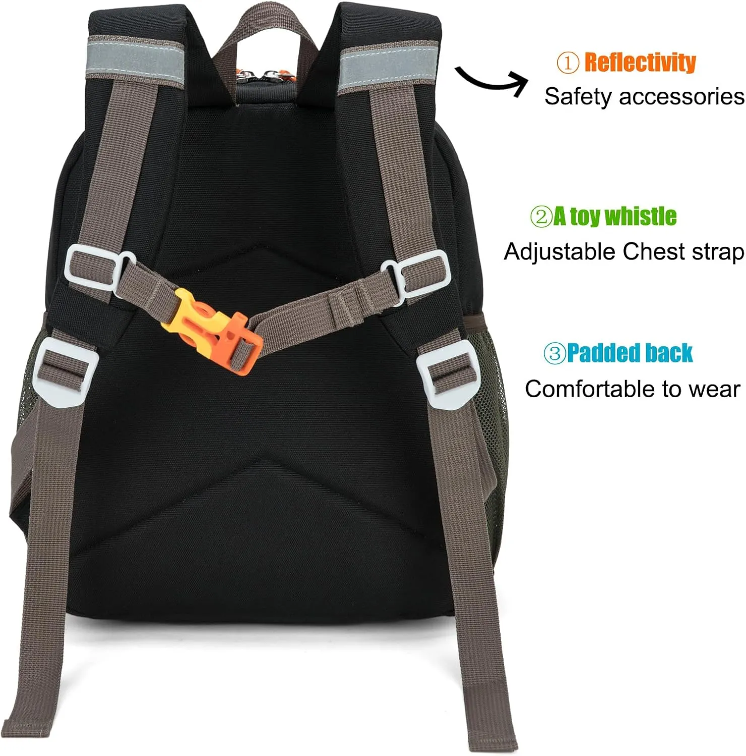 HawLander Preschool Kids Backpack, 12 inch Toddler Backpacks for Boys with Chest Strap