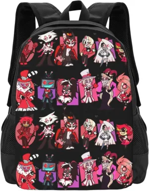 Hazbin Comedy Hotel Laptop Backpack Gym Bags Work Rucksack Lightweight Travel Bags Unisex Adult Casual Daypack for Office Notebook Bag
