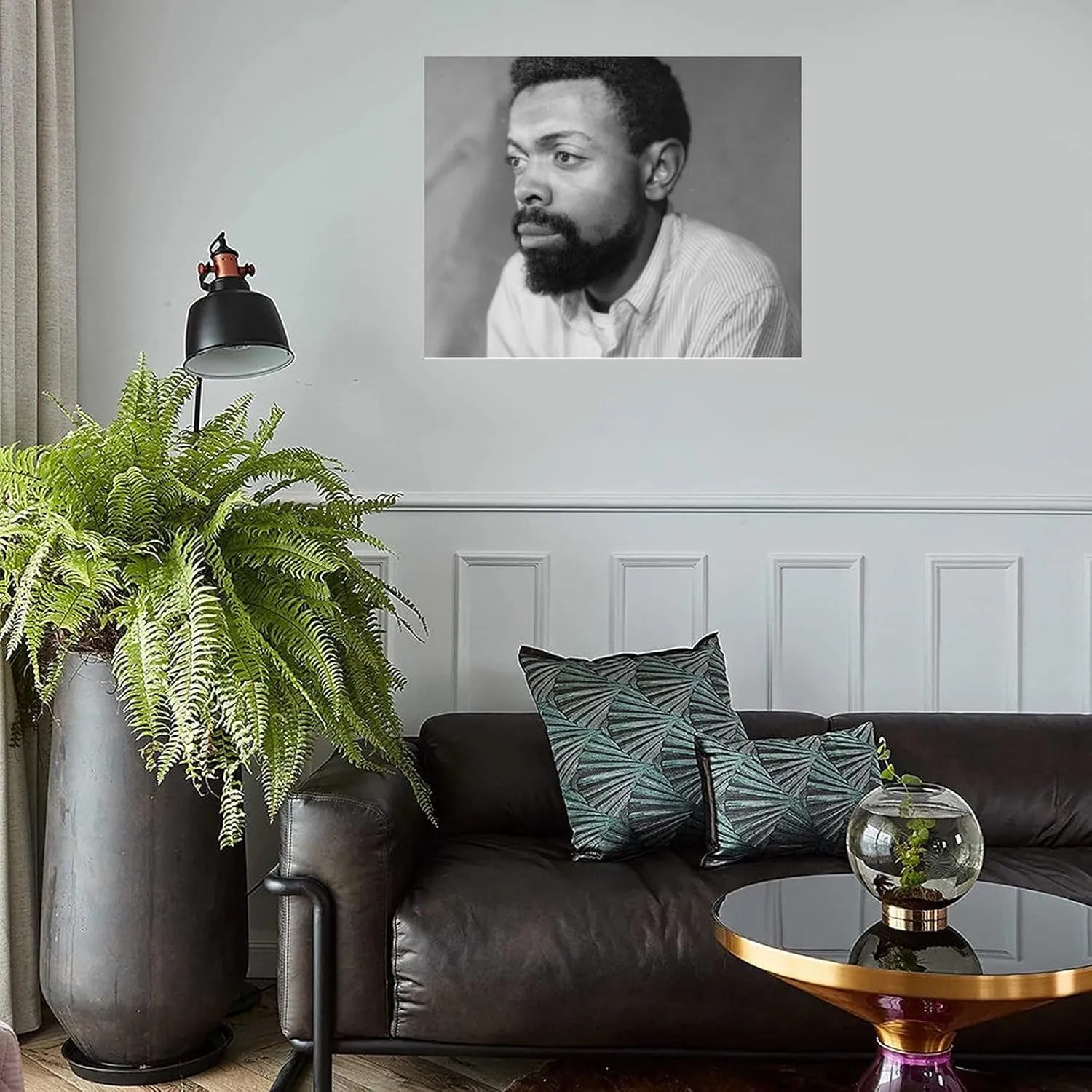 HBZMDM American Poet Amiri Baraka Vintage Black And White Portrait PosterWall Poster Art Canvas Printing Gift Office Bedroom Aesthetic Poster 10x8inch(25x20cm) Unframe-style