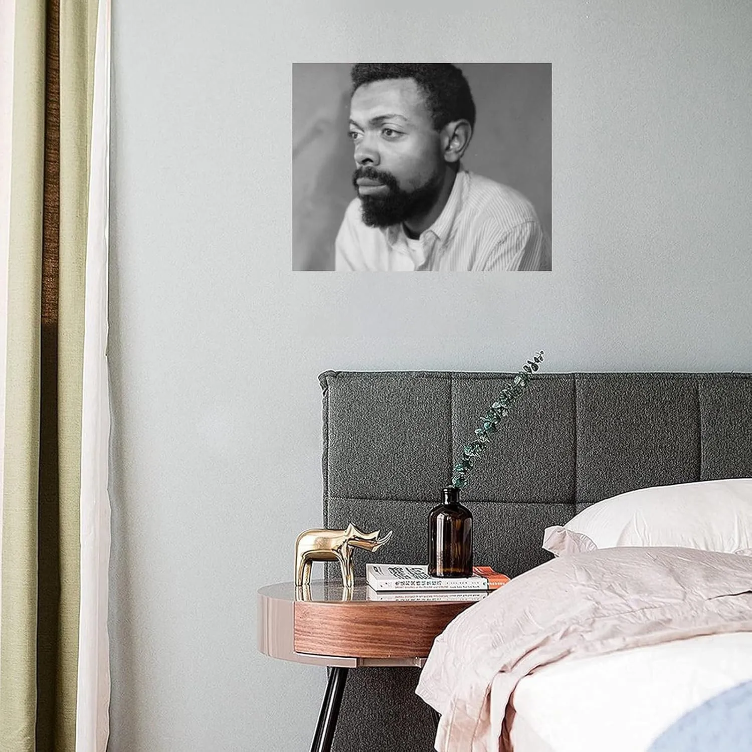 HBZMDM American Poet Amiri Baraka Vintage Black And White Portrait PosterWall Poster Art Canvas Printing Gift Office Bedroom Aesthetic Poster 10x8inch(25x20cm) Unframe-style