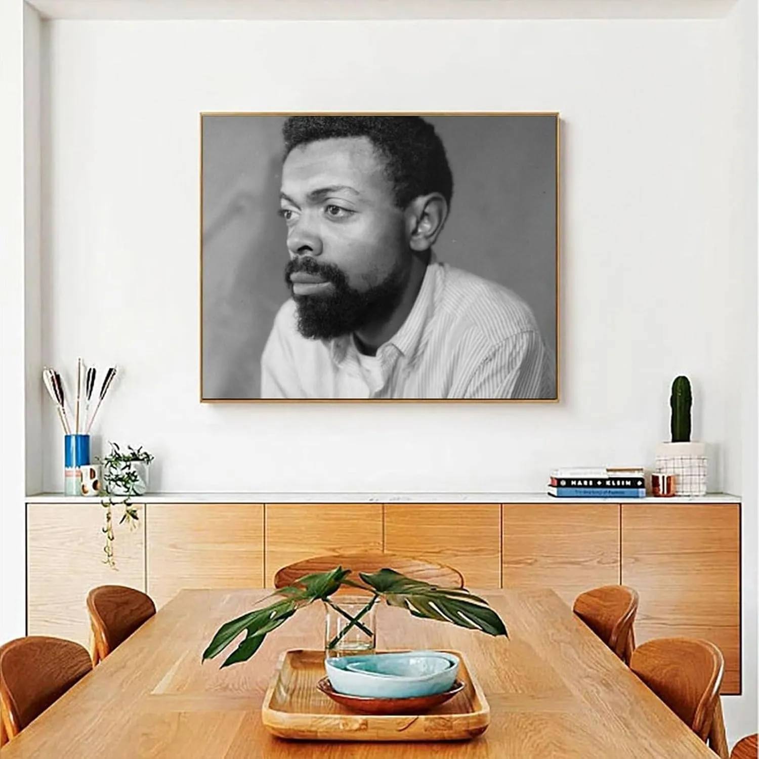 HBZMDM American Poet Amiri Baraka Vintage Black And White Portrait PosterWall Poster Art Canvas Printing Gift Office Bedroom Aesthetic Poster 10x8inch(25x20cm) Unframe-style