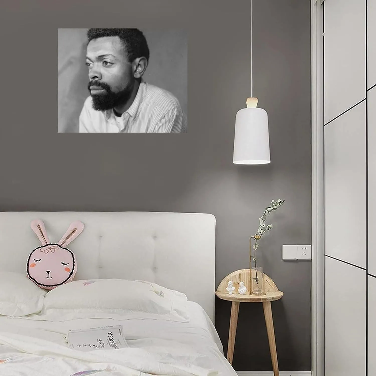 HBZMDM American Poet Amiri Baraka Vintage Black And White Portrait PosterWall Poster Art Canvas Printing Gift Office Bedroom Aesthetic Poster 10x8inch(25x20cm) Unframe-style