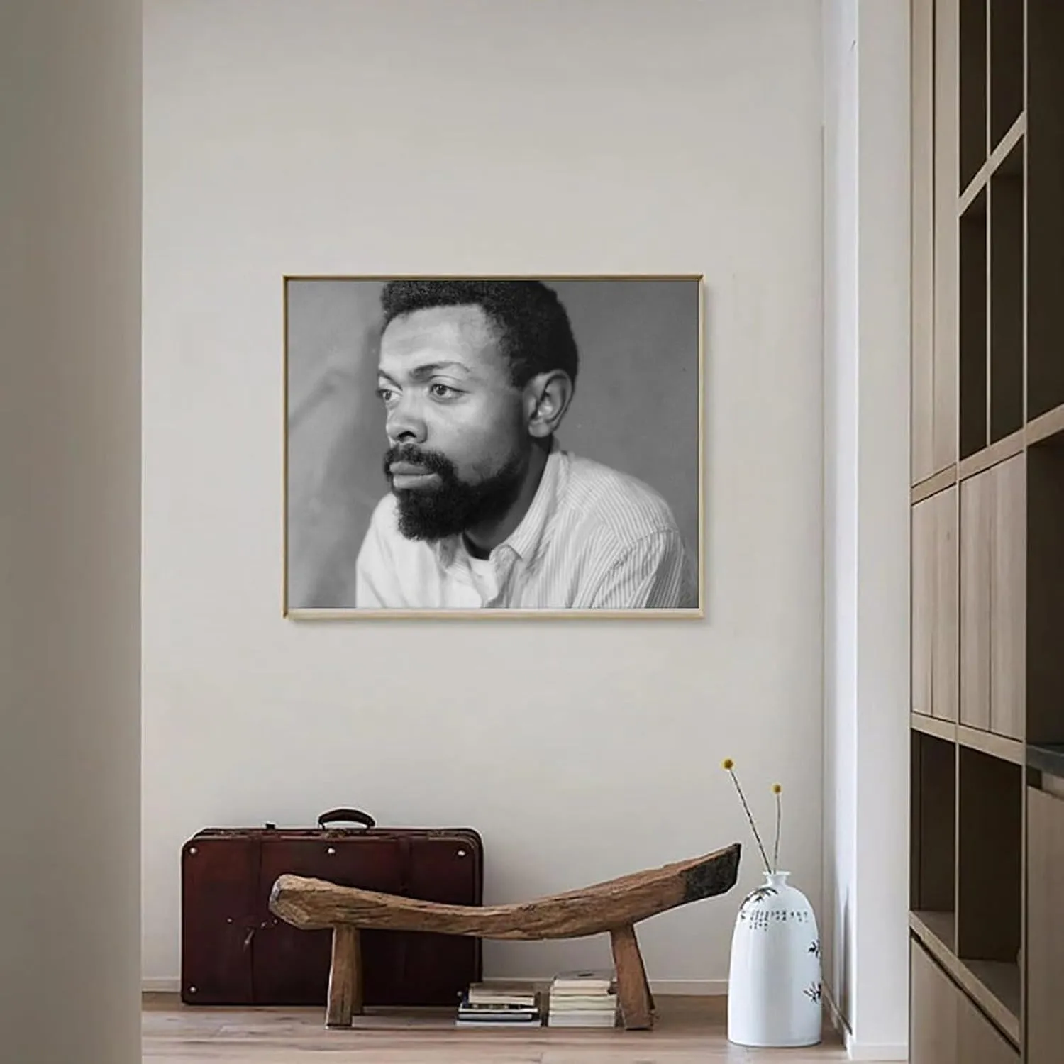 HBZMDM American Poet Amiri Baraka Vintage Black And White Portrait PosterWall Poster Art Canvas Printing Gift Office Bedroom Aesthetic Poster 10x8inch(25x20cm) Unframe-style