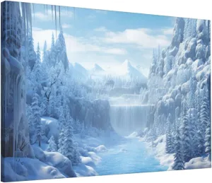 HCLYvexiria Decorative Painting Wall Art Canvas Painting Snow Ice World Posters Decorative Aesthetic Painting for Living Room Unframed to Hang Canvas Wall Decor for Room Bedroom