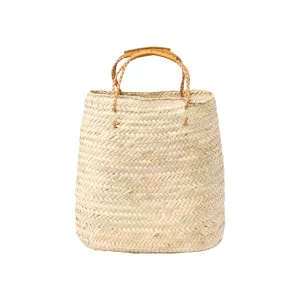 Hicham Large Beehive Basket - Light Brown