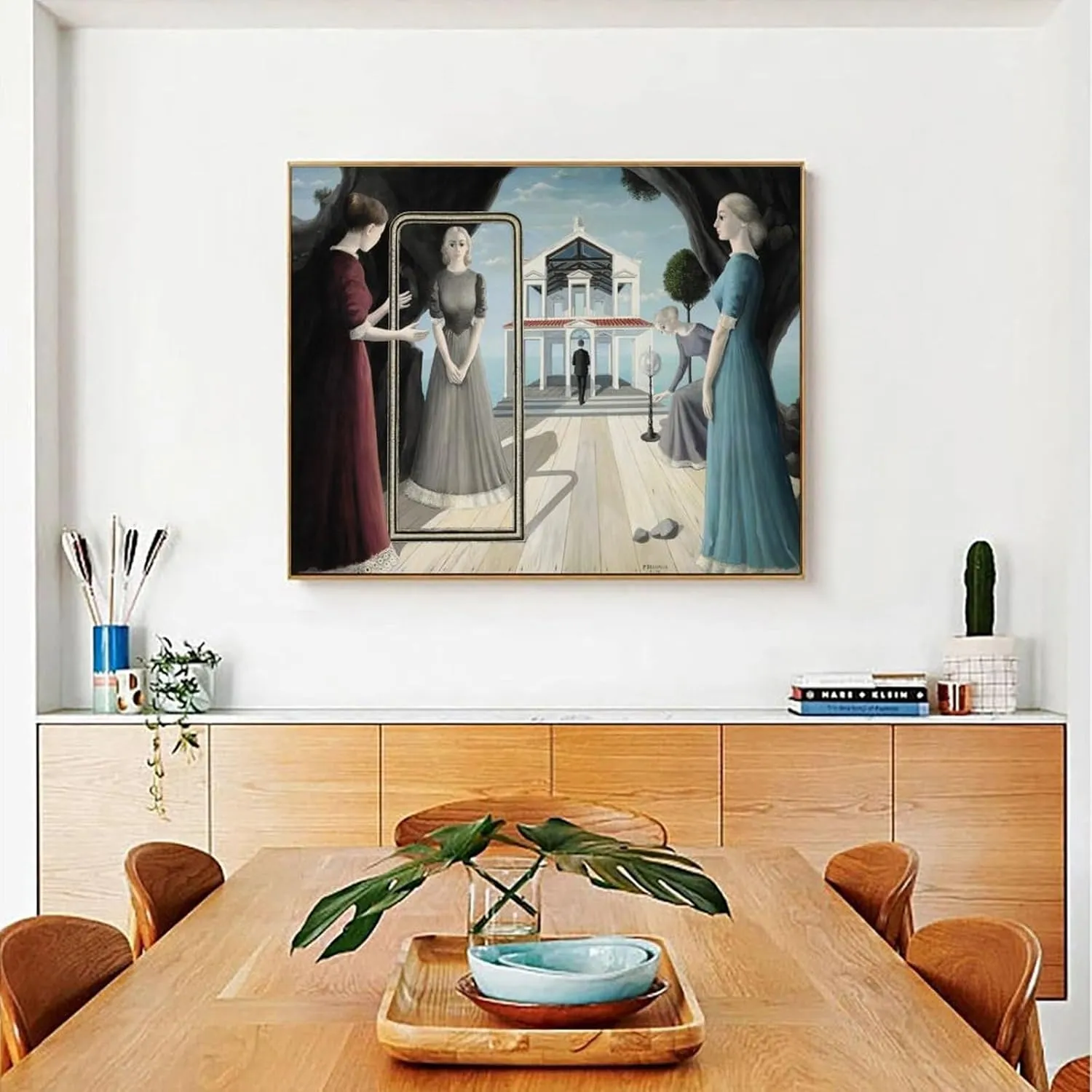 HIUBVCMML Belgian Painter Paul Delvaux Modern Style Surrealist Abstract Art Poster (4) Wall Poster Art Canvas Printing Gift Office Bedroom Aesthetic Poster 20x16inch(50x40cm) Unframe-style