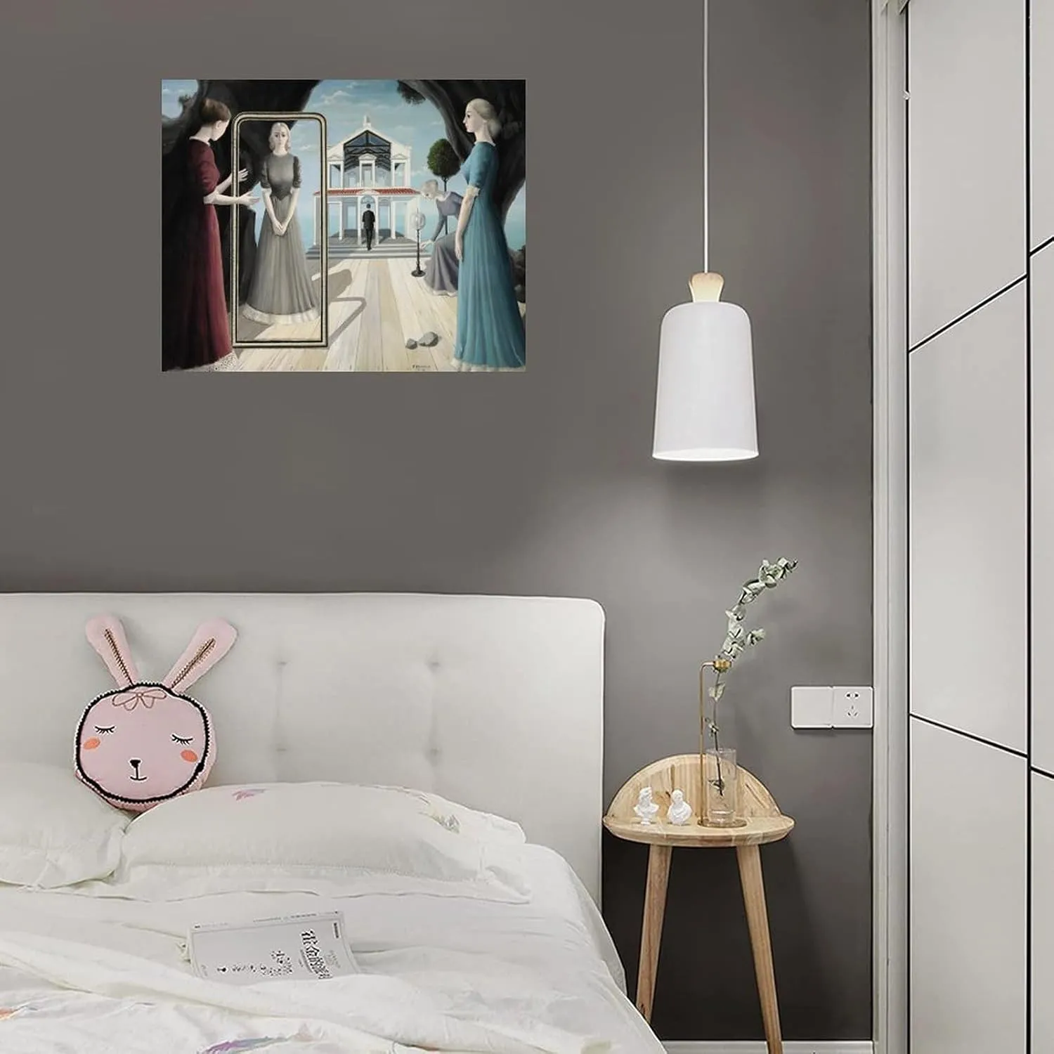 HIUBVCMML Belgian Painter Paul Delvaux Modern Style Surrealist Abstract Art Poster (4) Wall Poster Art Canvas Printing Gift Office Bedroom Aesthetic Poster 20x16inch(50x40cm) Unframe-style