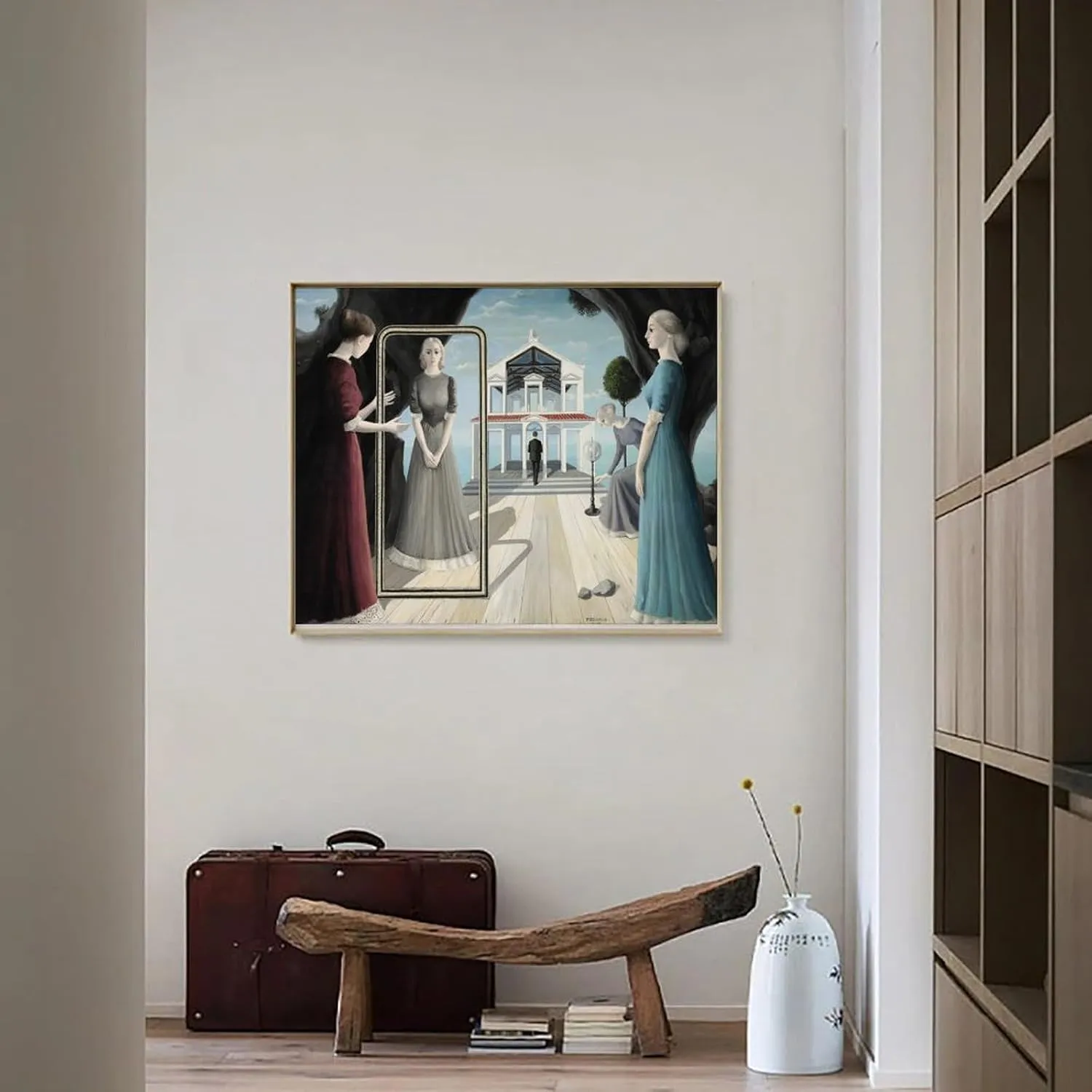 HIUBVCMML Belgian Painter Paul Delvaux Modern Style Surrealist Abstract Art Poster (4) Wall Poster Art Canvas Printing Gift Office Bedroom Aesthetic Poster 20x16inch(50x40cm) Unframe-style