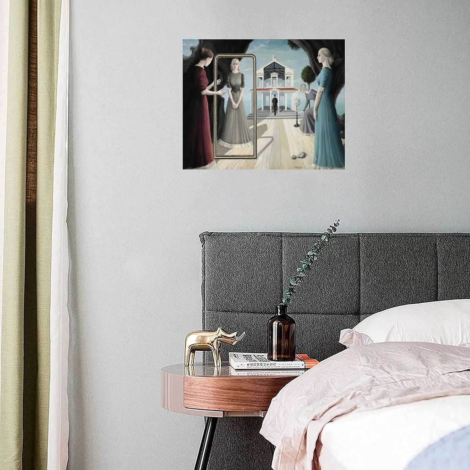 HIUBVCMML Belgian Painter Paul Delvaux Modern Style Surrealist Abstract Art Poster (4) Wall Poster Art Canvas Printing Gift Office Bedroom Aesthetic Poster 20x16inch(50x40cm) Unframe-style