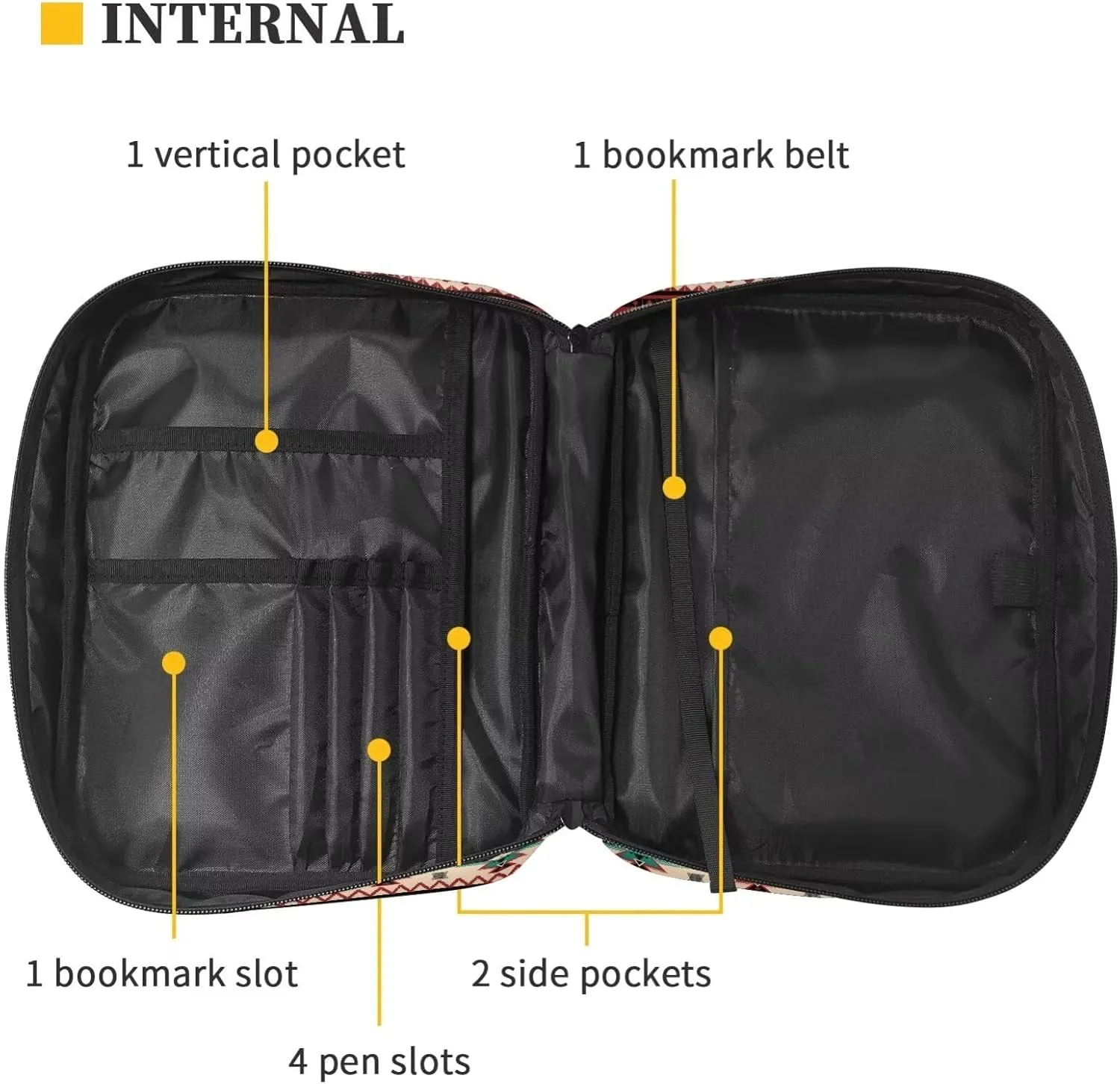 Horse Bible Covers for Women Men Multi-Functional Bible Carrying Case Southwest Africa Aztec Bible Covers with Handle Bible Bag