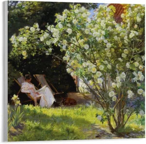 HSXIYEIQ Peder Severin Krell Classic Creation Rose Painting Art PosterWall Poster Art Canvas Printing Gift Office Bedroom Aesthetic Poster 20x20inch(50x50cm) Unframe-style