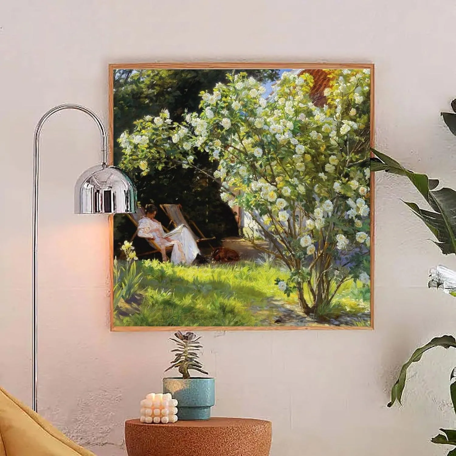 HSXIYEIQ Peder Severin Krell Classic Creation Rose Painting Art PosterWall Poster Art Canvas Printing Gift Office Bedroom Aesthetic Poster 20x20inch(50x50cm) Unframe-style
