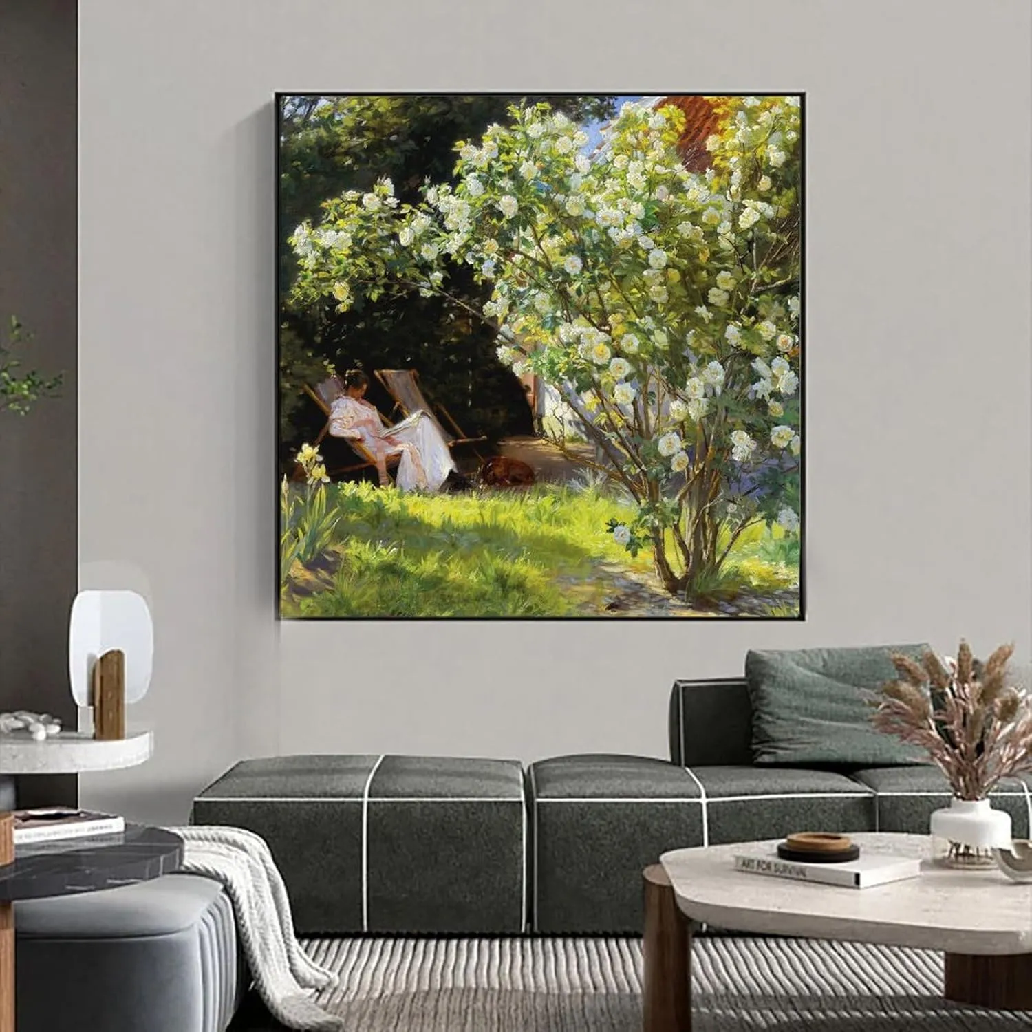 HSXIYEIQ Peder Severin Krell Classic Creation Rose Painting Art PosterWall Poster Art Canvas Printing Gift Office Bedroom Aesthetic Poster 20x20inch(50x50cm) Unframe-style