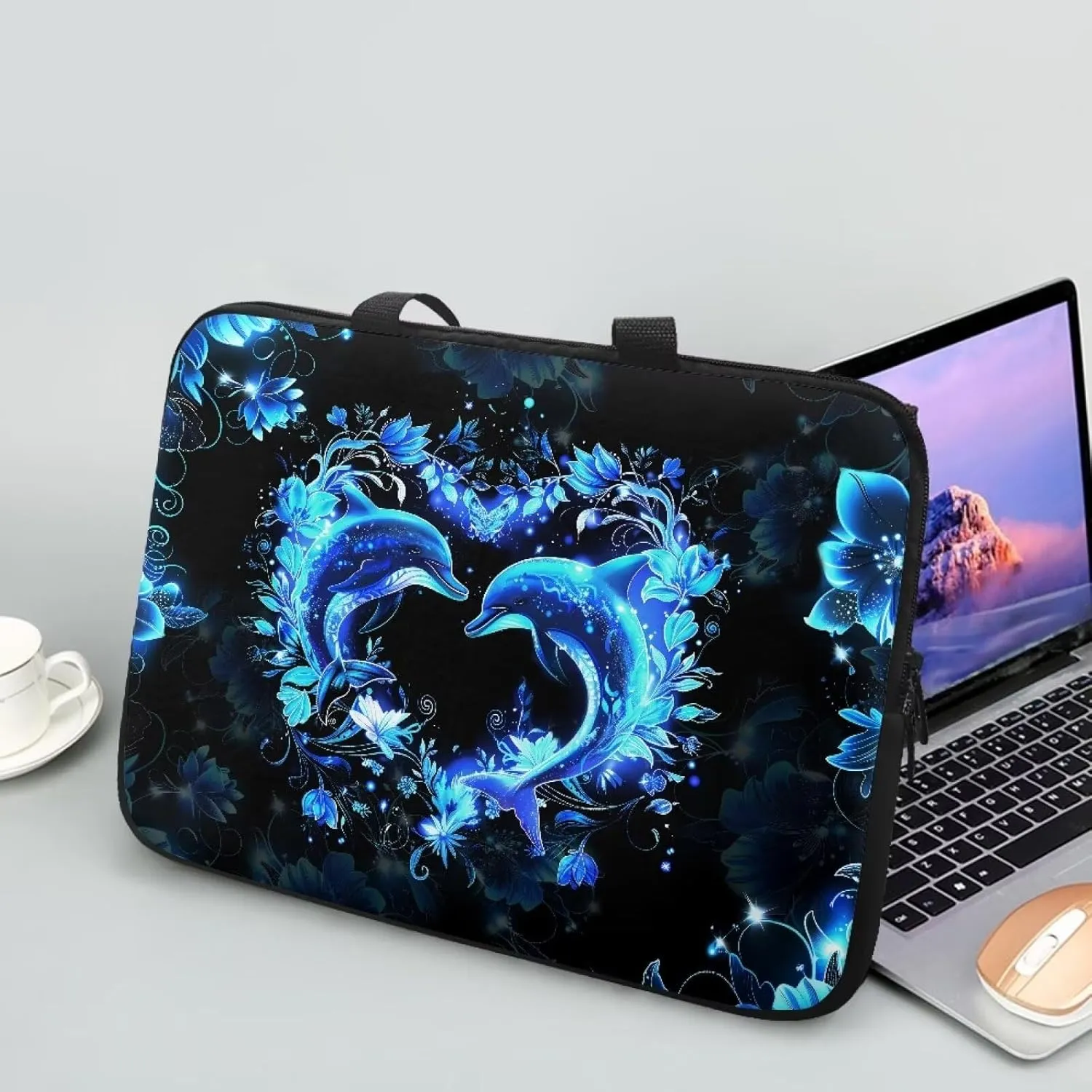 HUGS IDEA Computer Bag Laptop Sleeve Carrying Case with Handle Zipper Notebook Messenger Briefcase