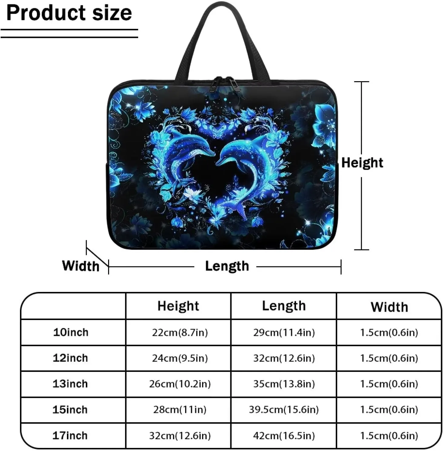 HUGS IDEA Computer Bag Laptop Sleeve Carrying Case with Handle Zipper Notebook Messenger Briefcase