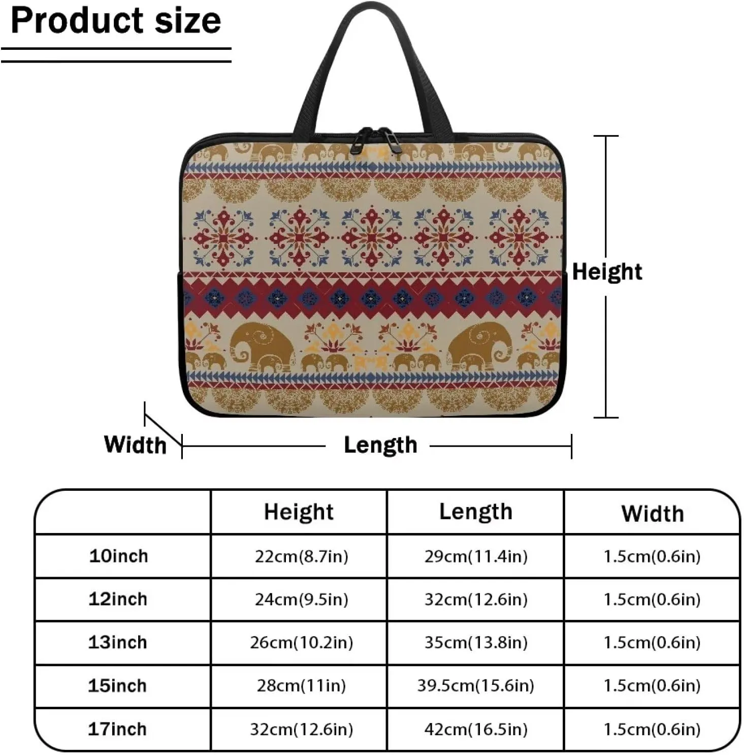 HUGS IDEA Computer Bag Laptop Sleeve Carrying Case with Handle Zipper Notebook Messenger Briefcase