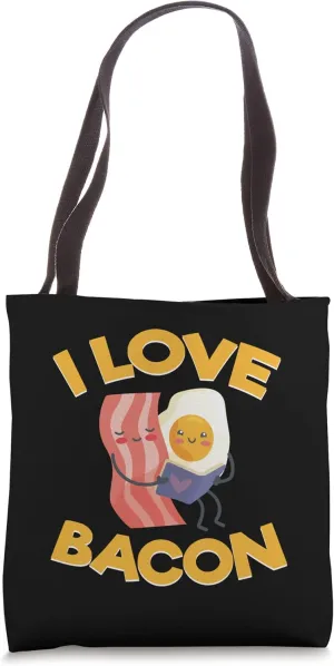 I Love Bacon Breakfast Meaty Bacon Tote Bag