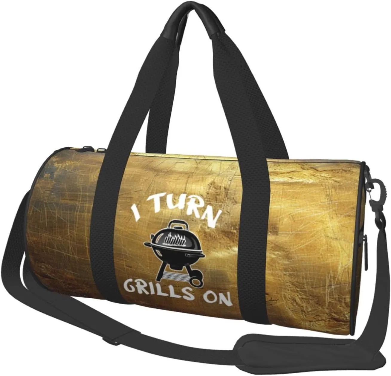 I Turn Grills On Duffel Bag Gym Bag Travel Sports Tote Large Foldable Beach Swim Yoga7