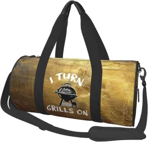 I Turn Grills On Duffel Bag Gym Bag Travel Sports Tote Large Foldable Beach Swim Yoga7